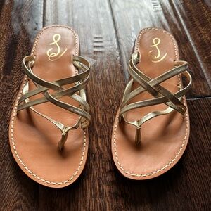 Sam Edelman Gold Strappy Sandals